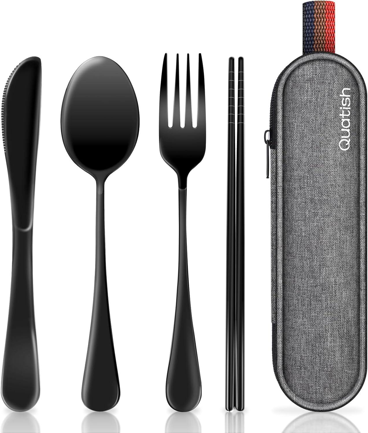 Experience Convenience with Quatish Travel Utensil Set