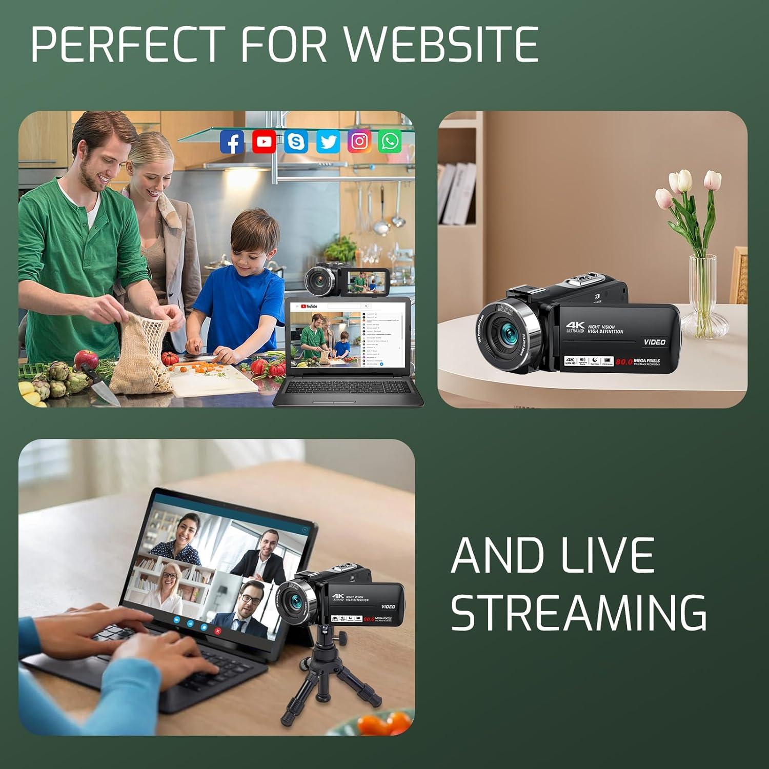Our in-Depth‍ Review of the‍ 4K Ultra Vlogging Camcorder with Night Vision