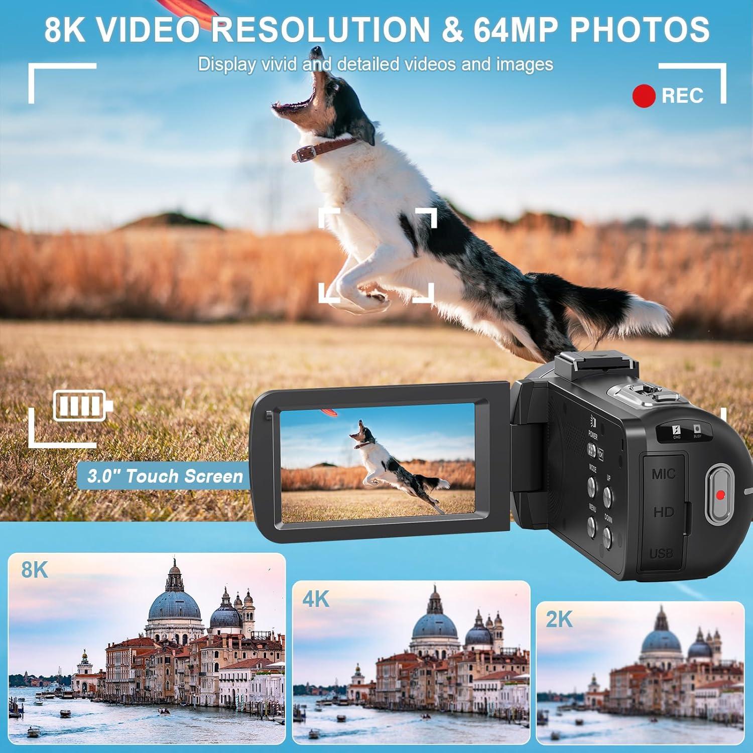 our in-Depth Review of the ⁤8K ⁣64MP Vlogging Camcorder with Wi-Fi & Night Vision