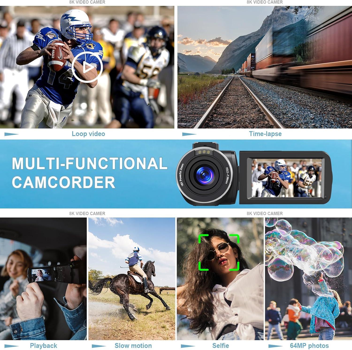 Our In-Depth Review of the ​8K 64MP Vlogging Camcorder with wi-Fi & Night Vision