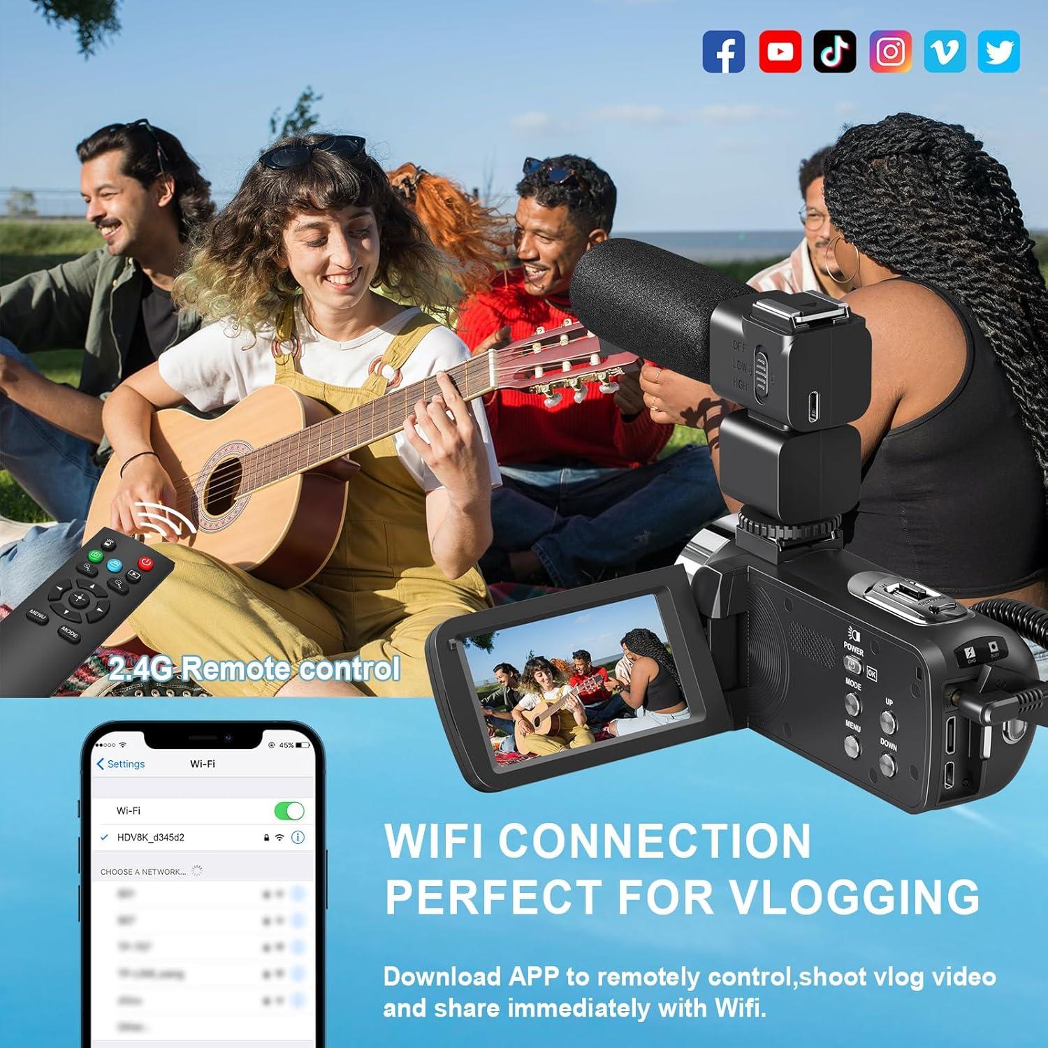 Our In-Depth Review of the 8K 64MP Vlogging Camcorder with ⁢Wi-Fi⁢ &⁤ Night Vision