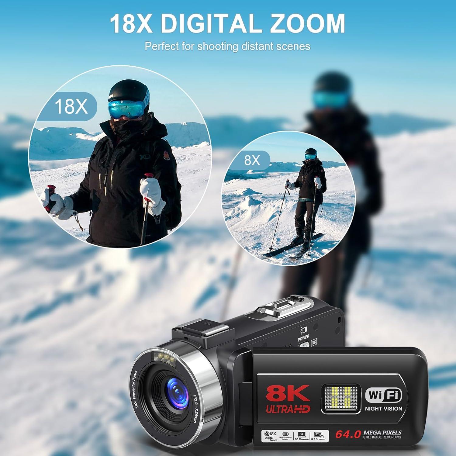 Our In-Depth Review of the 8K 64MP Vlogging Camcorder with Wi-Fi ​& Night Vision
