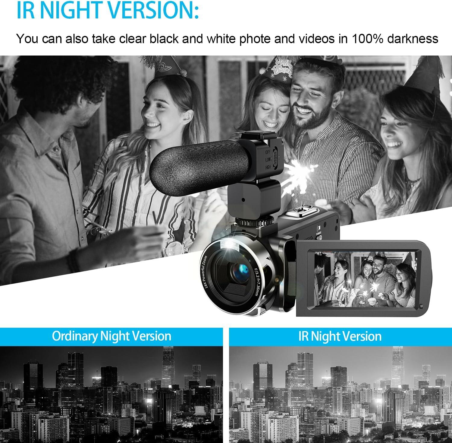Our In-Depth ⁣Take: 4K Night Vision ⁣Camcorder ‌for Vlogging