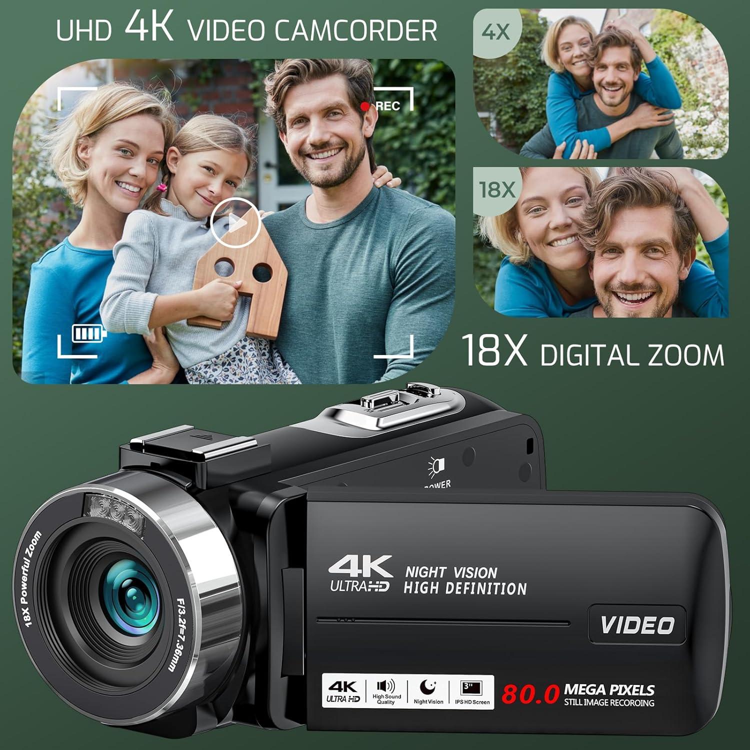 Our⁤ In-Depth Review: 4K Ultra Vlogging Camcorder with Night Vision