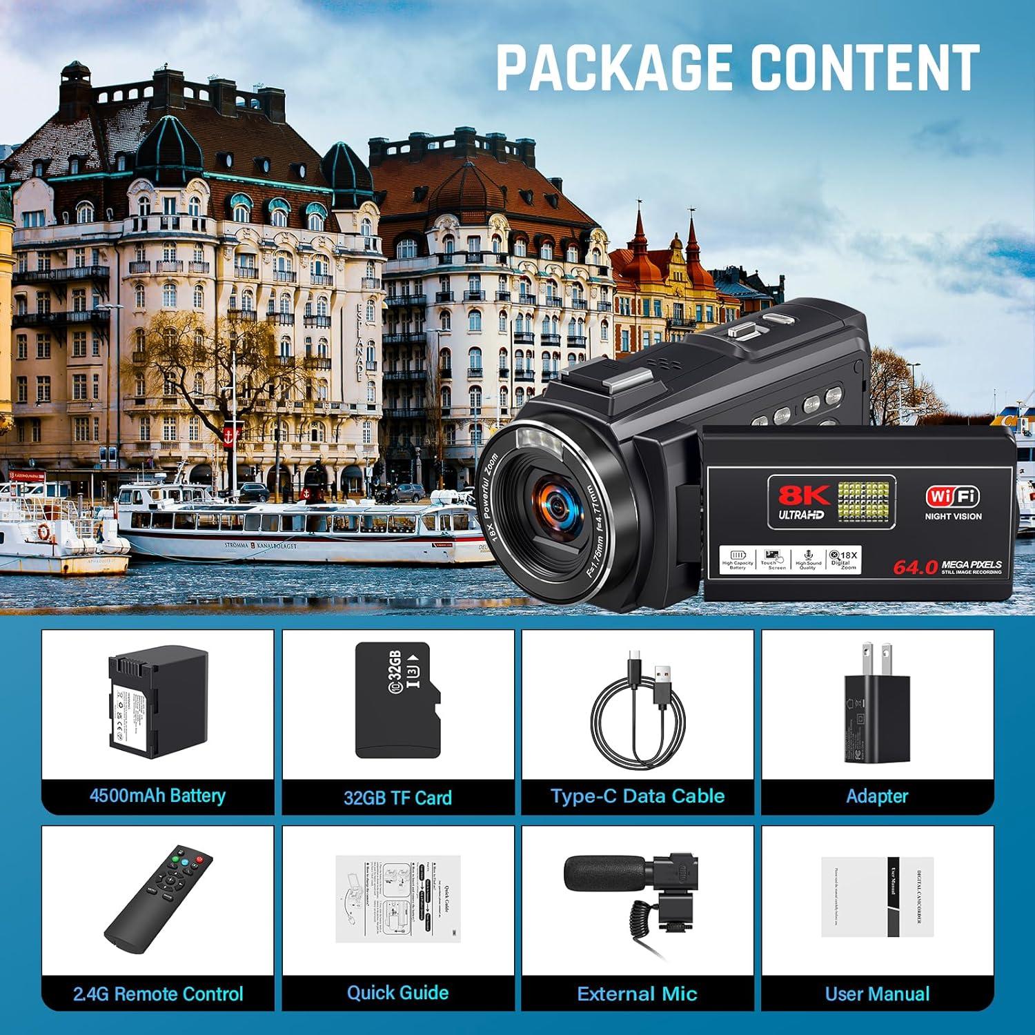 our In-Depth Review ‌of the 8K 64MP Camcorder for Vlogging Fans
