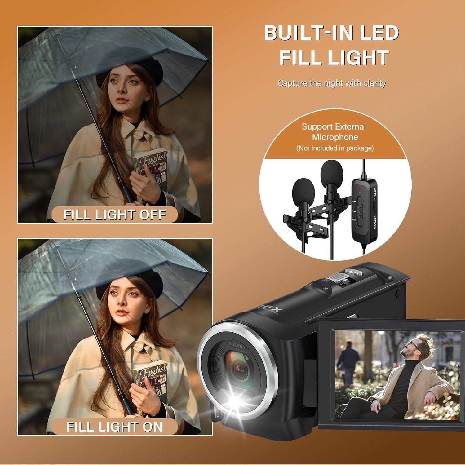 Our ⁢Review: Versatile QHD 2.7K Camcorder⁢ with ‍LED ⁤& Dual Batteries