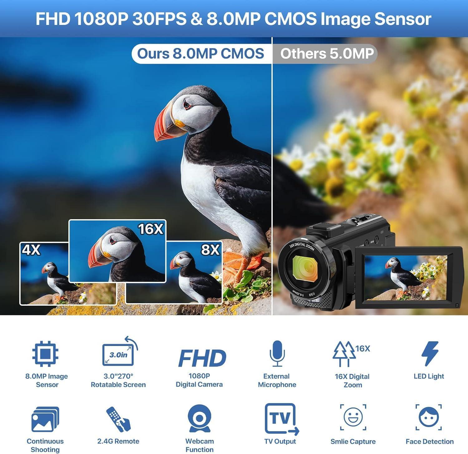 Our ⁣in-Depth Review: Digital Vlogging ‌Camcorder with ​1080P FHD
