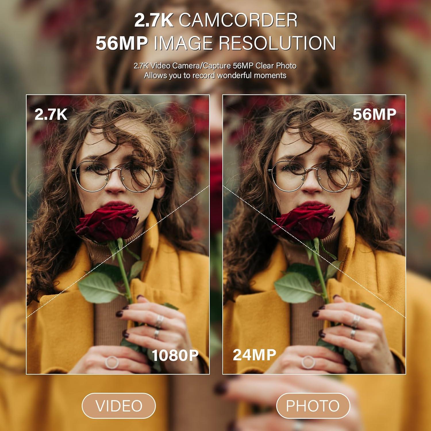 Our Review: Versatile QHD 2.7K Camcorder with LED &‍ Dual Batteries