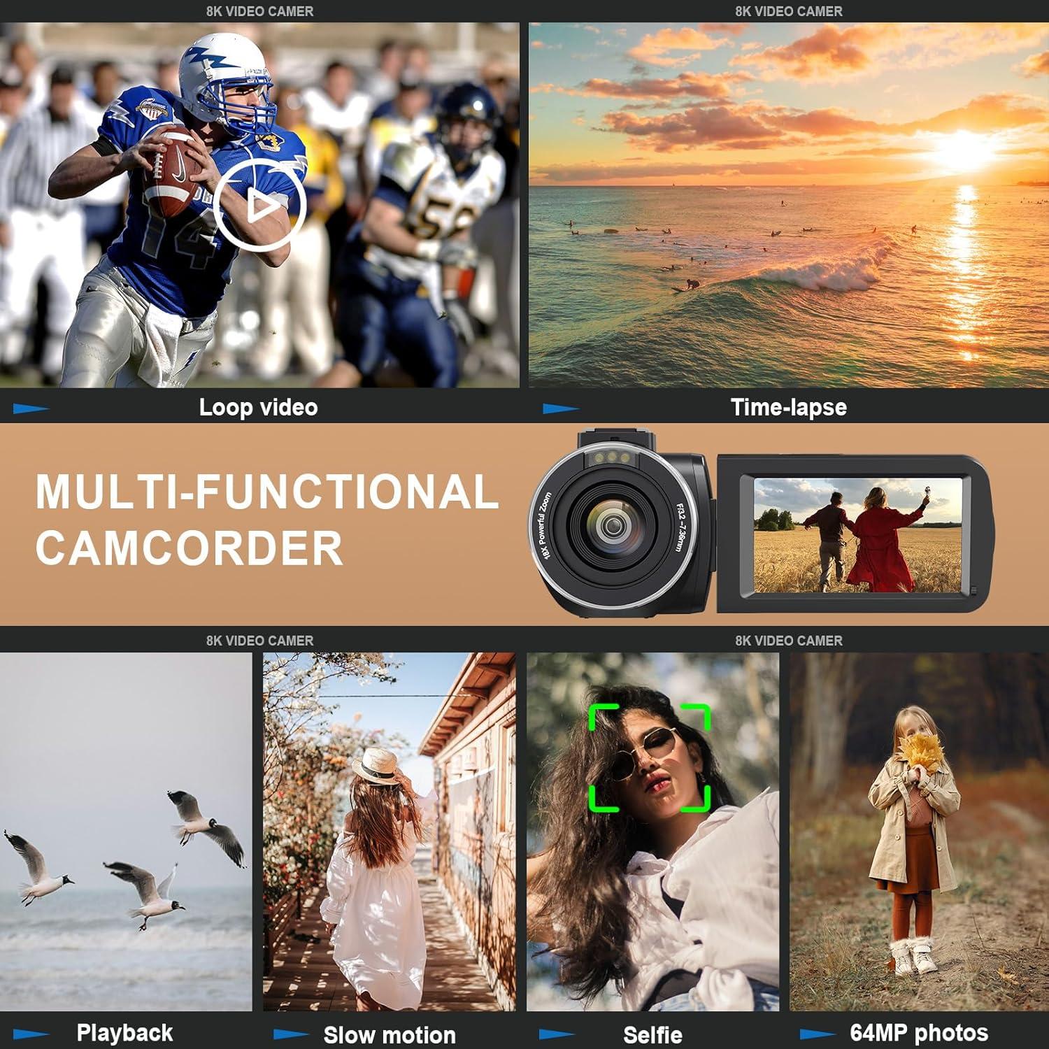Our In-Depth Review of the ‌8K ⁢64MP Vlogging ⁢Camcorder with Night Vision