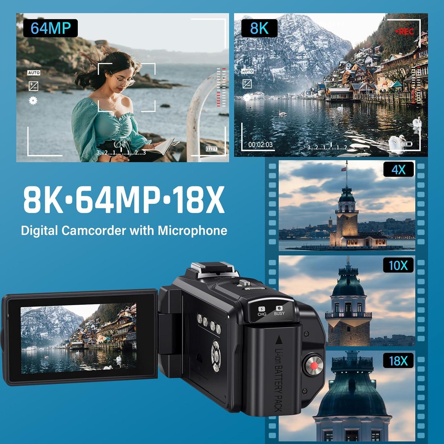 Our in-Depth⁣ Review of ‍the 8K 64MP Camcorder ⁣for Vlogging Fans