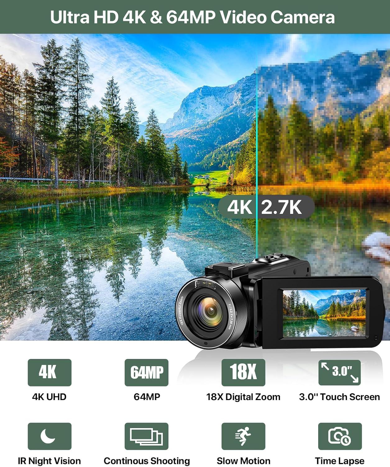 Our In-Depth Review: ⁣4K 64MP Vlogging Camera with Night Vision