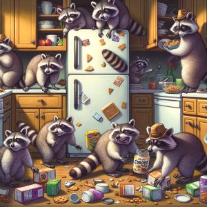 Raccoon Cleaning Crew Causes Kitchen Chaos #shorts