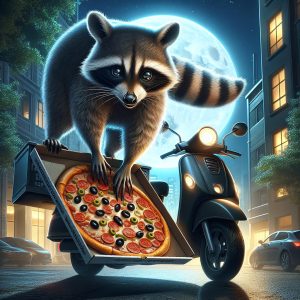 Raccoon Completes Pizza Heist Mission #shorts