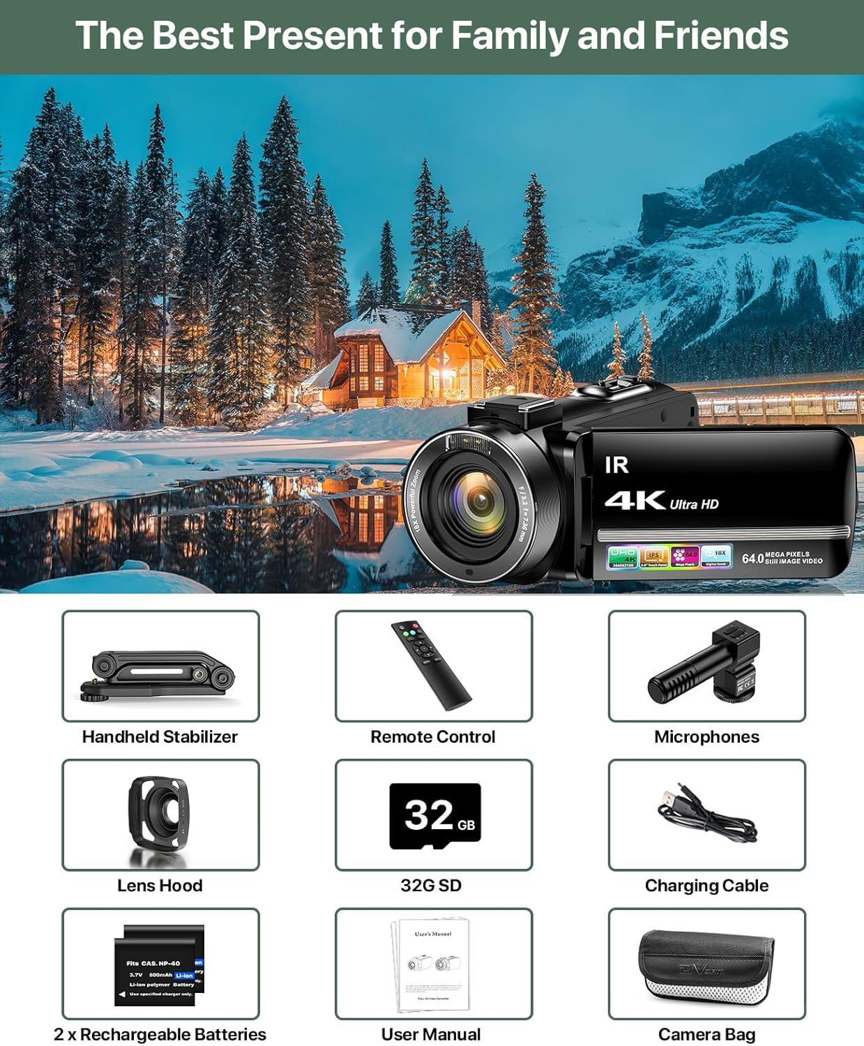 Our In-Depth Review: 4K vlogging Camera with Night Vision & Stabilizer