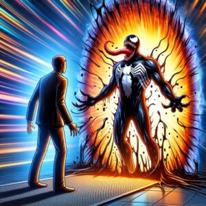 Man Transforms into Venom? Portal Opens, Light Emits! #shorts