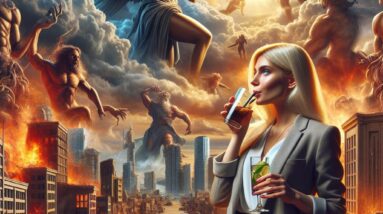 Blonde Woman Drinks, City Destroyed, Gods Revealed! #shorts