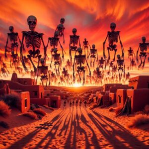 Skeletons Invade Desert Town! Can You Survive? #shorts