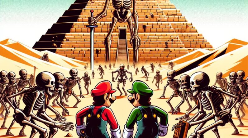 Mario & Luigi’s Desert Pyramid Quest: Skeletons Beware! #shorts