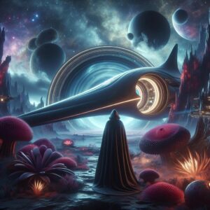 Mysterious Cloaked Figure Leaves Spaceship for Alien World #shorts