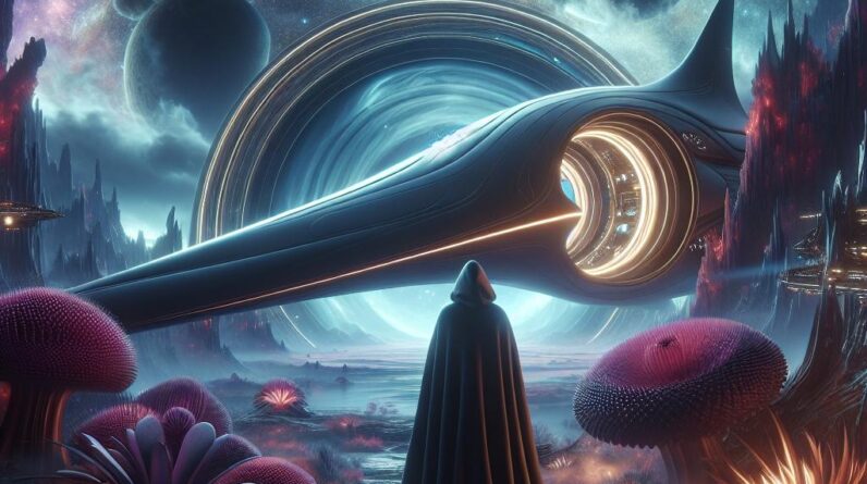 Mysterious Cloaked Figure Leaves Spaceship for Alien World #shorts