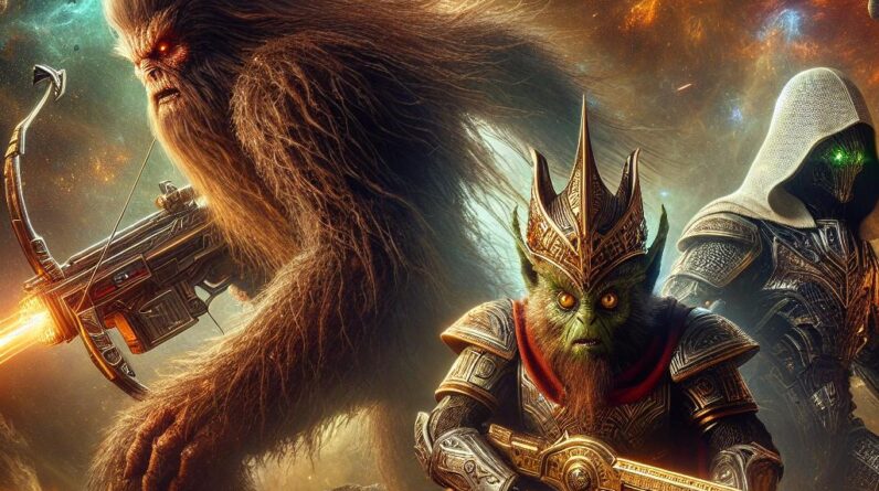 Mandalorian Chaos: Chewbacca, Grogu & Alien Battle! #shorts