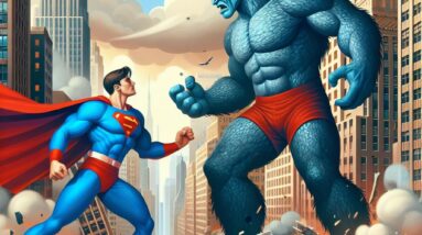 Superman Faces Giant Monster in City Explosion! #shorts