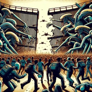 Alien Invasion! Security Overrun, Gates Destroyed, Chaos Erupts! #shorts