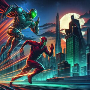 Flash vs Green Robot: Batman’s Backup Saves the Day! #shorts