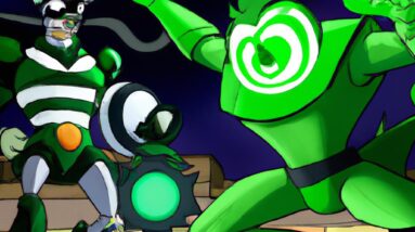 Green Lantern Battles Winged Monster & Evil Robot! #shorts