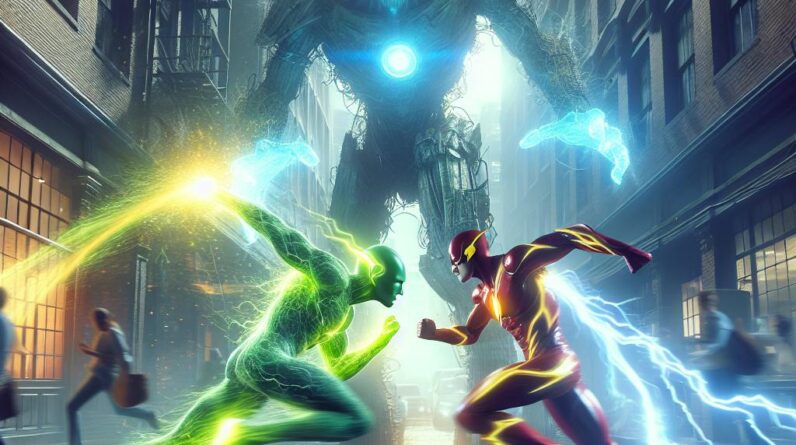 Flash & Green Lantern vs. Evil Robot: Epic Street Battle! #shorts