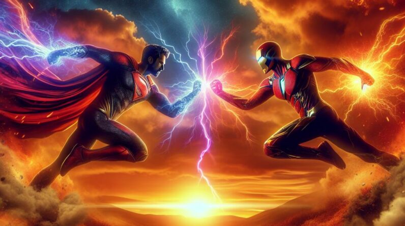 Superheroes Battle: Epic Fall & Energy Unleashed! #shorts