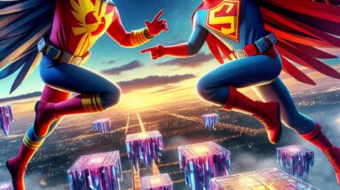 Robin vs Superboy! Epic Showdown on Crystal Platforms! #shorts