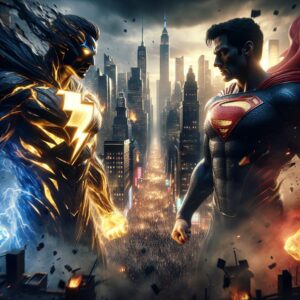 Black Adam vs Superman: City Chaos Erupts! #shorts