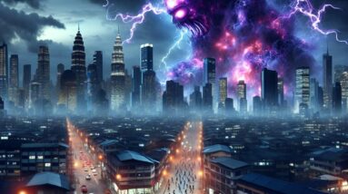 Monstrous Purple Energy Unleashed: City Under Siege! #shorts