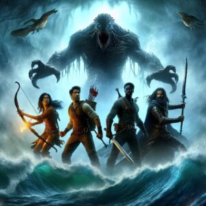 Four Heroes Face MONSTROUS Creature from the DEEP! #shorts