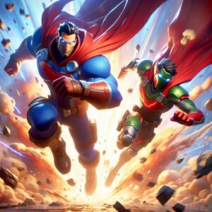 Superman & Robin DODGE EPIC Explosion! HEROES’ Survival! #shorts