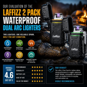 Our Evaluation of the Laffizz 2 Pack Waterproof Dual Arc Lighters